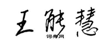 王正良王能慧行书个性签名怎么写