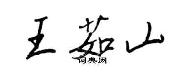 王正良王茹山行书个性签名怎么写
