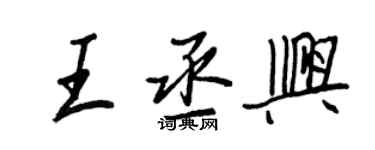 王正良王丞兴行书个性签名怎么写
