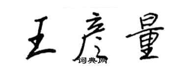 王正良王彦量行书个性签名怎么写