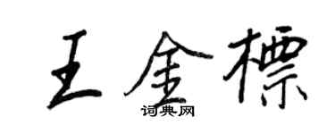 王正良王金标行书个性签名怎么写