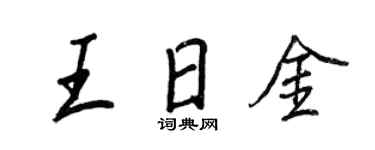 王正良王日金行书个性签名怎么写