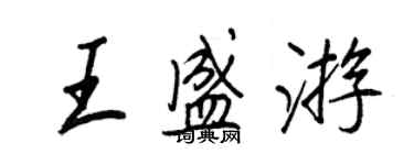 王正良王盛游行书个性签名怎么写