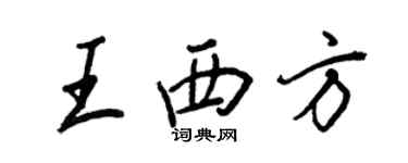 王正良王西方行书个性签名怎么写