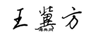 王正良王冀方行书个性签名怎么写