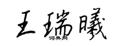 王正良王瑞曦行书个性签名怎么写