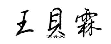 王正良王贝霖行书个性签名怎么写