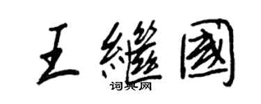 王正良王继国行书个性签名怎么写
