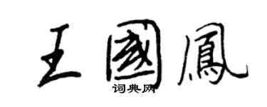 王正良王国凤行书个性签名怎么写