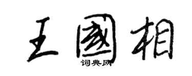 王正良王国相行书个性签名怎么写