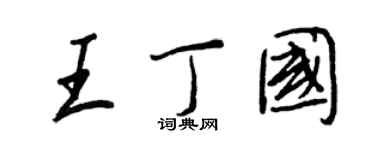 王正良王丁国行书个性签名怎么写