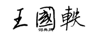 王正良王国轶行书个性签名怎么写