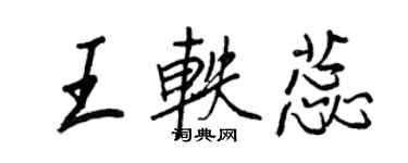王正良王轶蕊行书个性签名怎么写