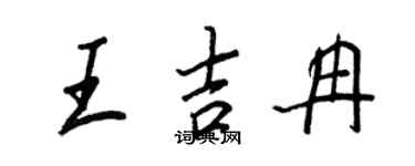 王正良王吉冉行书个性签名怎么写