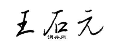 王正良王石元行书个性签名怎么写
