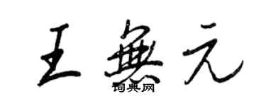 王正良王无元行书个性签名怎么写