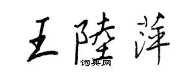 王正良王陆萍行书个性签名怎么写