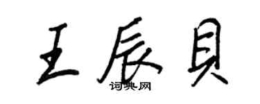 王正良王辰贝行书个性签名怎么写