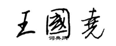 王正良王国尧行书个性签名怎么写