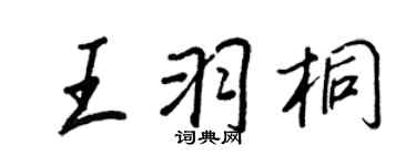 王正良王羽桐行书个性签名怎么写