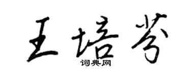 王正良王培芬行书个性签名怎么写