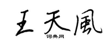 王正良王天风行书个性签名怎么写