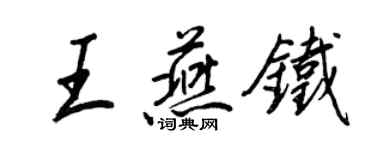 王正良王燕铁行书个性签名怎么写