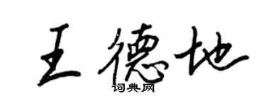 王正良王德地行书个性签名怎么写