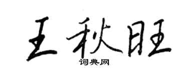 王正良王秋旺行书个性签名怎么写