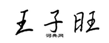 王正良王子旺行书个性签名怎么写