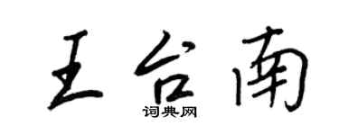 王正良王台南行书个性签名怎么写
