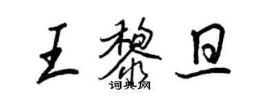 王正良王黎旦行书个性签名怎么写
