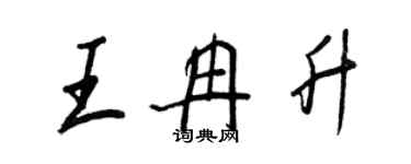 王正良王冉升行书个性签名怎么写