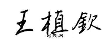 王正良王植钦行书个性签名怎么写