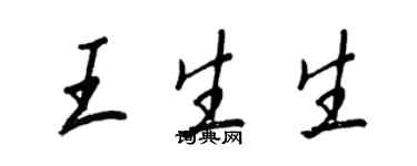 王正良王生生行书个性签名怎么写