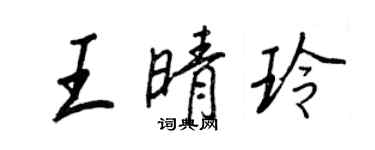 王正良王晴玲行书个性签名怎么写