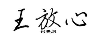 王正良王放心行书个性签名怎么写