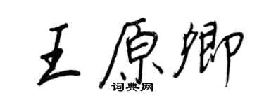 王正良王原卿行书个性签名怎么写