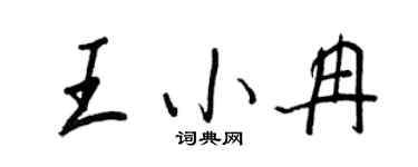 王正良王小冉行书个性签名怎么写