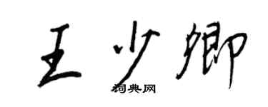 王正良王少卿行书个性签名怎么写