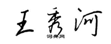 王正良王秀河行书个性签名怎么写