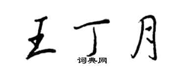 王正良王丁月行书个性签名怎么写