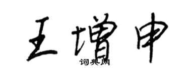 王正良王增申行书个性签名怎么写