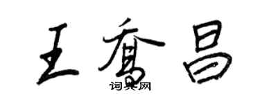 王正良王乔昌行书个性签名怎么写