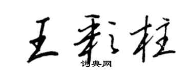 王正良王彩柱行书个性签名怎么写