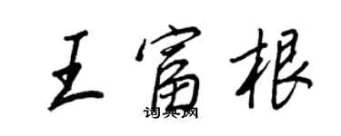 王正良王富根行书个性签名怎么写