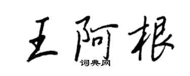 王正良王阿根行书个性签名怎么写