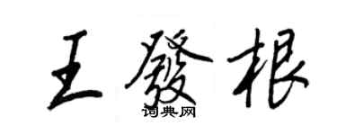 王正良王发根行书个性签名怎么写