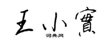 王正良王小实行书个性签名怎么写