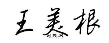 王正良王美根行书个性签名怎么写
